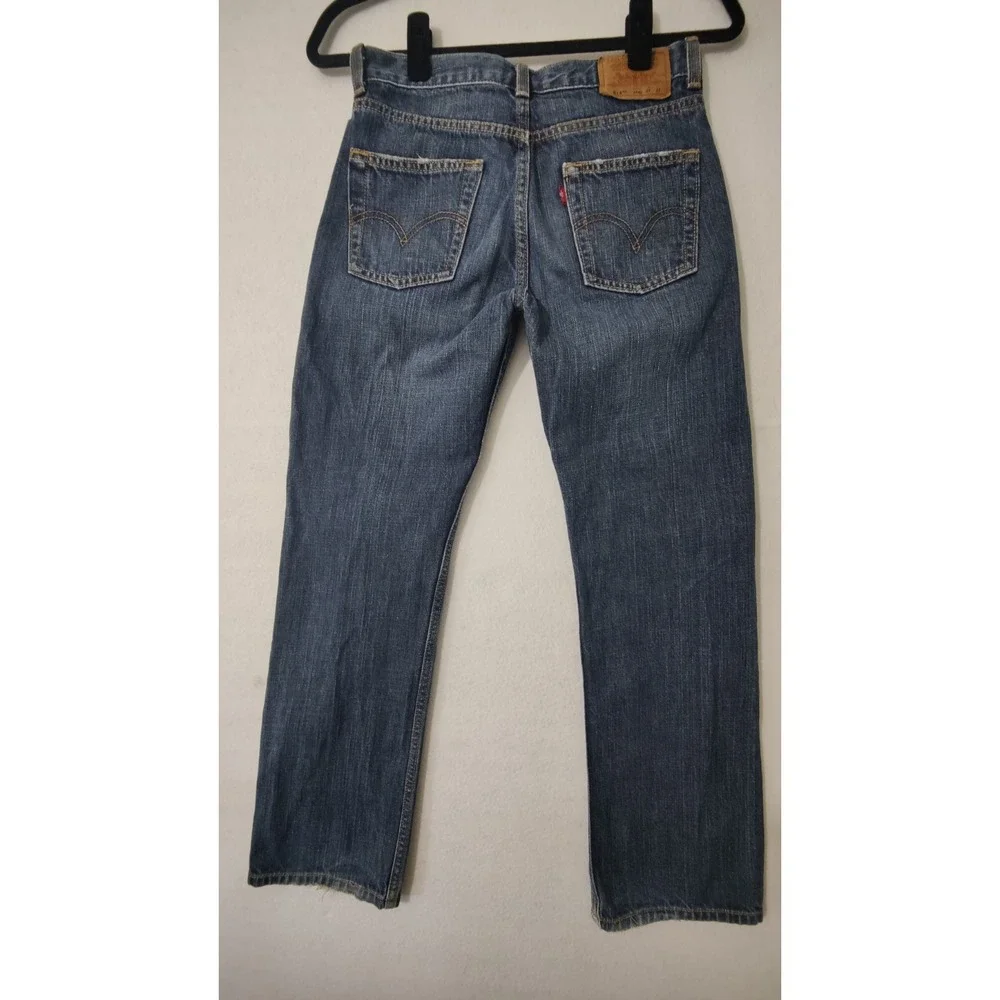 Levis 514 Red Tab Slim Straight Mens Medium Wash Jeans Size 27x27 100% Cotton - Picture 6 of 9
